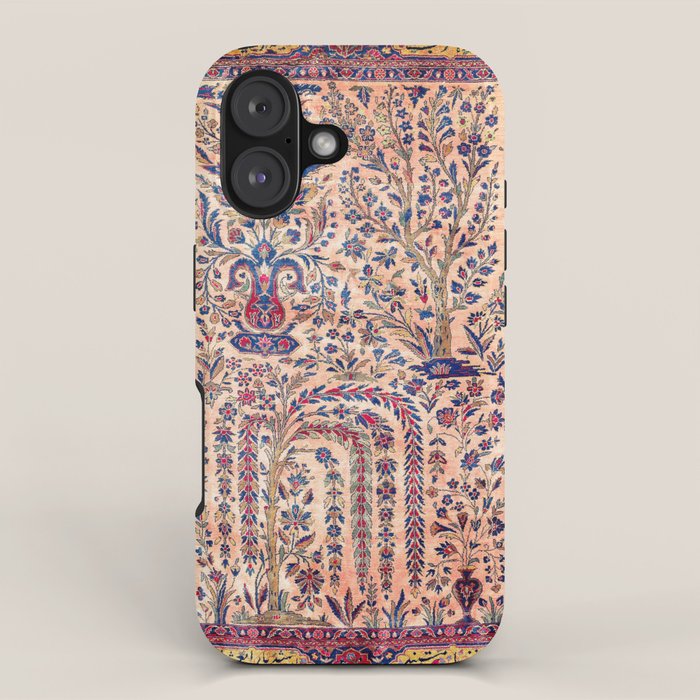 Silk Kashan Central Persian Rug Print iPhone Case Gallery Image 1