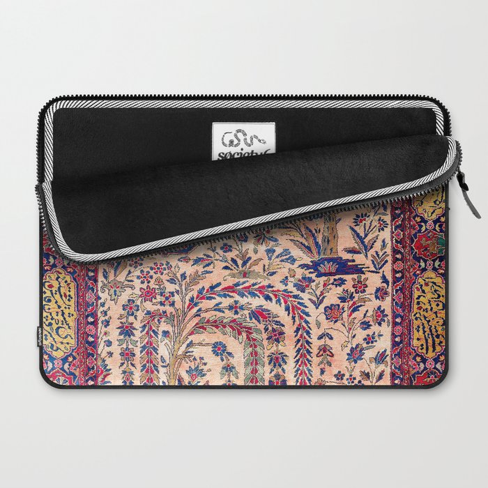 Silk Kashan Central Persian Rug Print Laptop Sleeve Gallery Image 2
