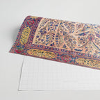 Silk Kashan Central Persian Rug Print Wrapping Paper Gallery Image 2