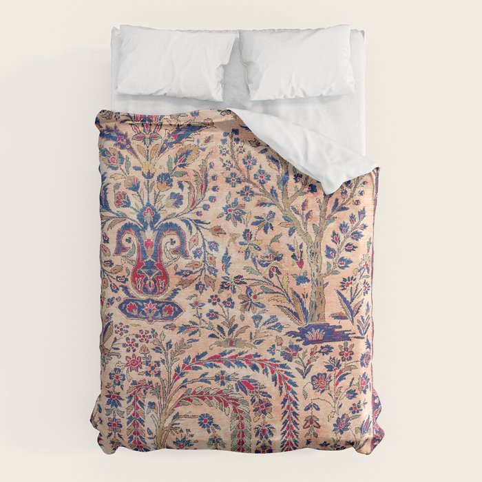 Silk Kashan Central Persian Rug Print Duvet Cover Gallery Image 6
