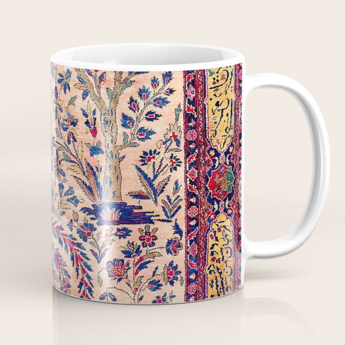 Silk Kashan Central Persian Rug Print Coffee Mug Gallery Image 1