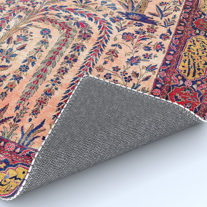 Silk Kashan Central Persian Rug Print Rug Gallery Image 4