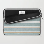 Cadence Stripes - dusty blue and rust Laptop Sleeve Gallery Image 2