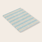 Cadence Stripes - dusty blue and rust Notebook Gallery Image 2