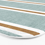 Cadence Stripes - dusty blue and rust Bath Mat Gallery Image 3