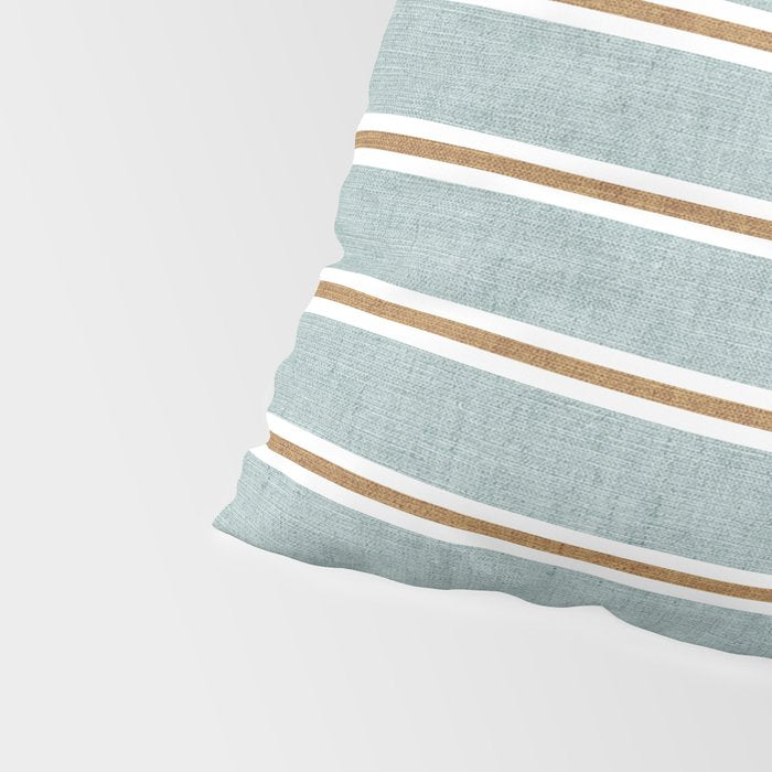Cadence Stripes - dusty blue and rust Pillow Sham Gallery Image 4