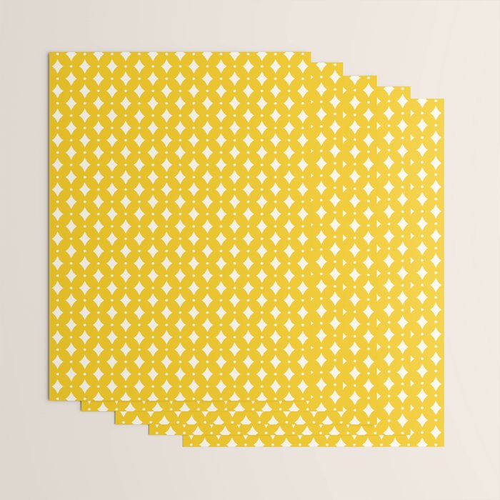 Vintage Stars XVII Bright Yellow Wrapping Paper Gallery Image 3