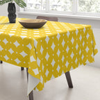 Vintage Stars XVII Bright Yellow Tablecloth Gallery Image 3