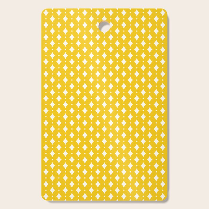 Vintage Stars XVII Bright Yellow Cutting Board Gallery Image 1