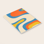 Mid Century Modern Copacetic Abstract Retro Orange Mustard Yellow Blue Notebook Gallery Image 3