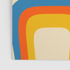 Mid Century Modern Copacetic Abstract Retro Orange Mustard Yellow Blue Poster Gallery Image 3