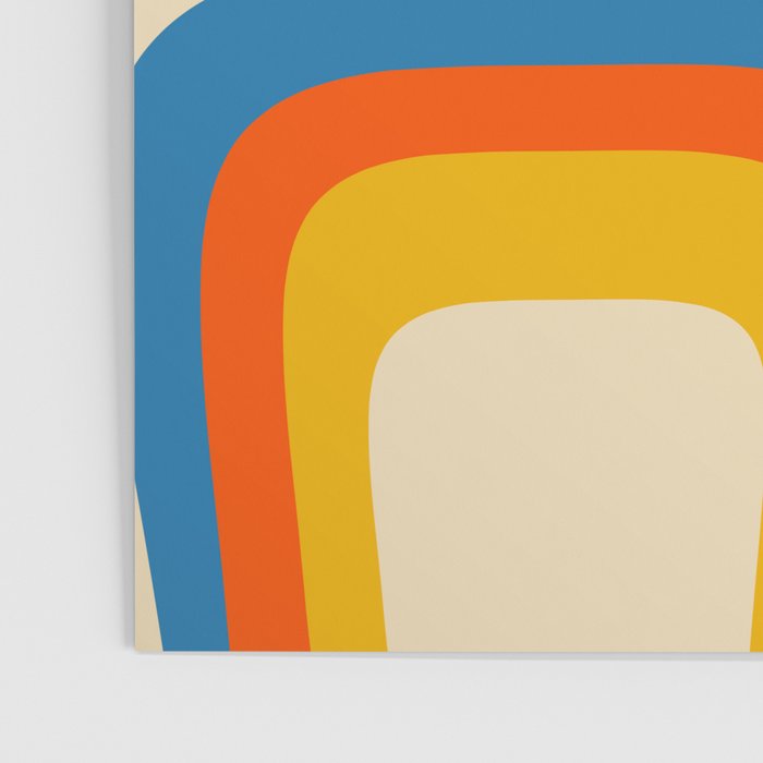 Mid Century Modern Copacetic Abstract Retro Orange Mustard Yellow Blue Poster Gallery Image 3