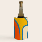 Mid Century Modern Copacetic Abstract Retro Orange Mustard Yellow Blue Wine Chiller Gallery Image 3
