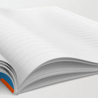 Mid Century Modern Copacetic Abstract Retro Orange Mustard Yellow Blue Notebook Gallery Image 2