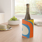 Mid Century Modern Copacetic Abstract Retro Orange Mustard Yellow Blue Wine Chiller Gallery Image 4