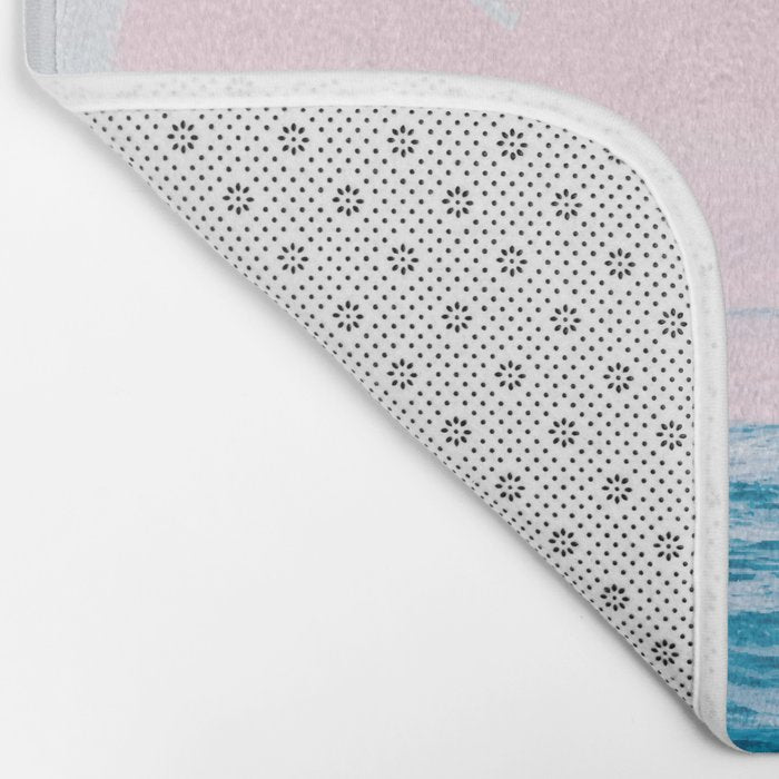 Ocean + Pink #society6 #decor #buyart Bath Mat Gallery Image 2