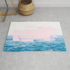 Ocean + Pink #society6 #decor #buyart Rug Gallery Image 1