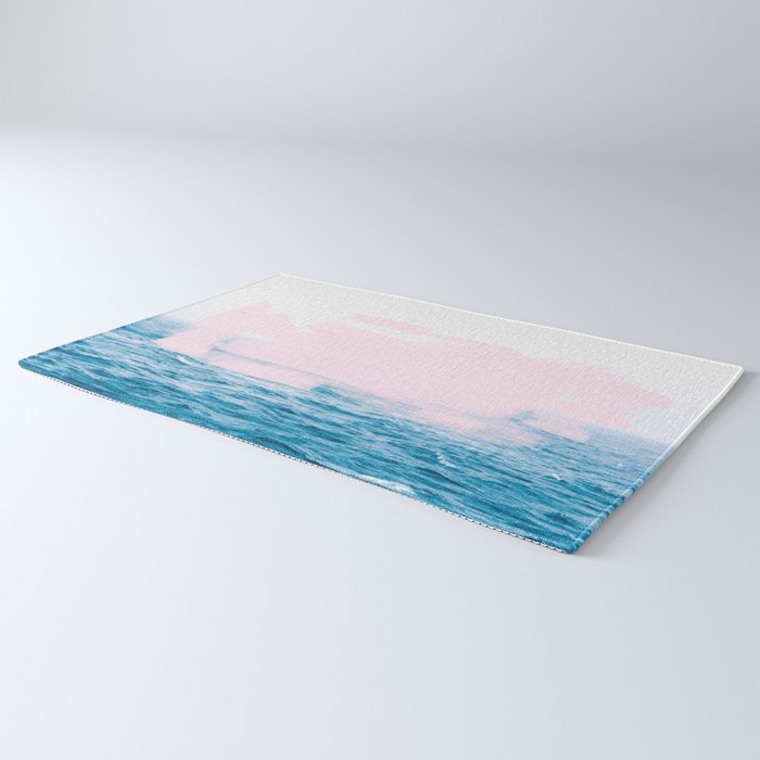 Ocean + Pink #society6 #decor #buyart Rug Gallery Image 3