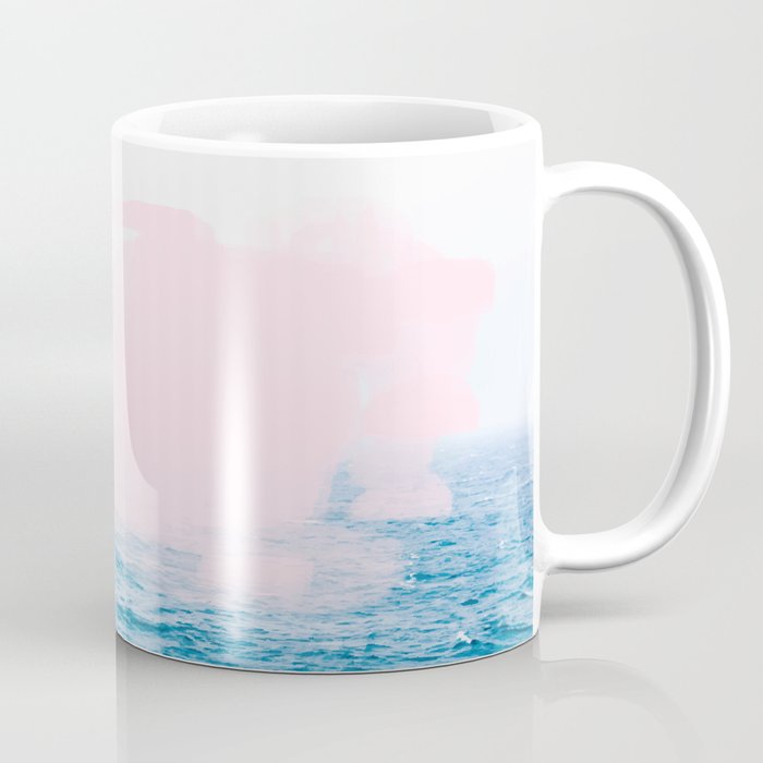 Ocean + Pink #society6 #decor #buyart Coffee Mug Gallery Image 1