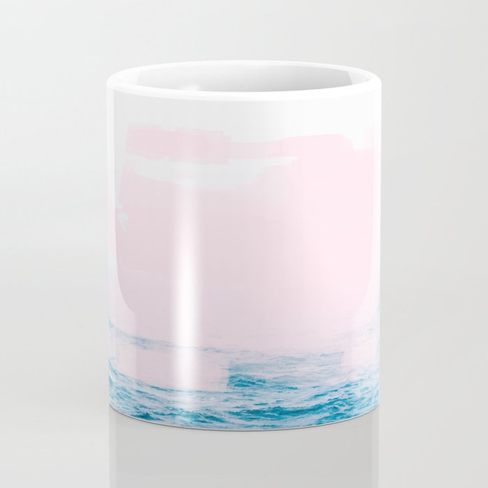 Ocean + Pink #society6 #decor #buyart Coffee Mug Gallery Image 4