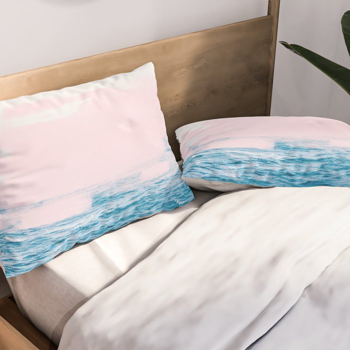 Ocean + Pink #society6 #decor #buyart Pillow Sham Gallery Image 2