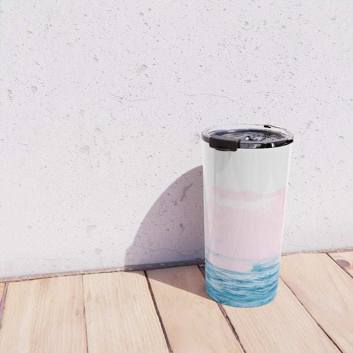Ocean + Pink #society6 #decor #buyart Travel Mug Gallery Image 4