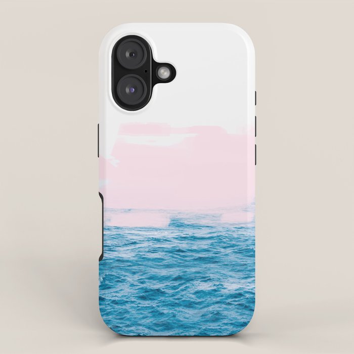 Ocean + Pink #society6 #decor #buyart iPhone Case Gallery Image 1