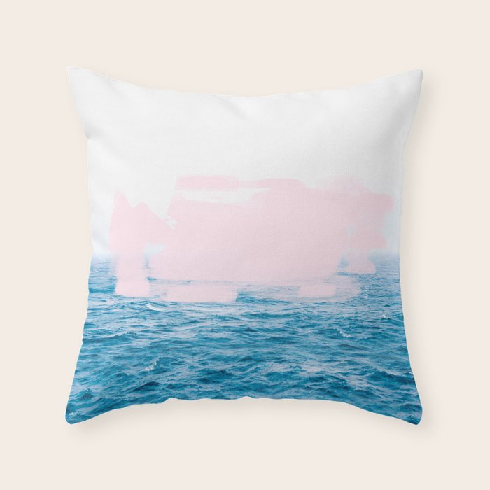 Ocean + Pink #society6 #decor #buyart Throw Pillow Gallery Image 6