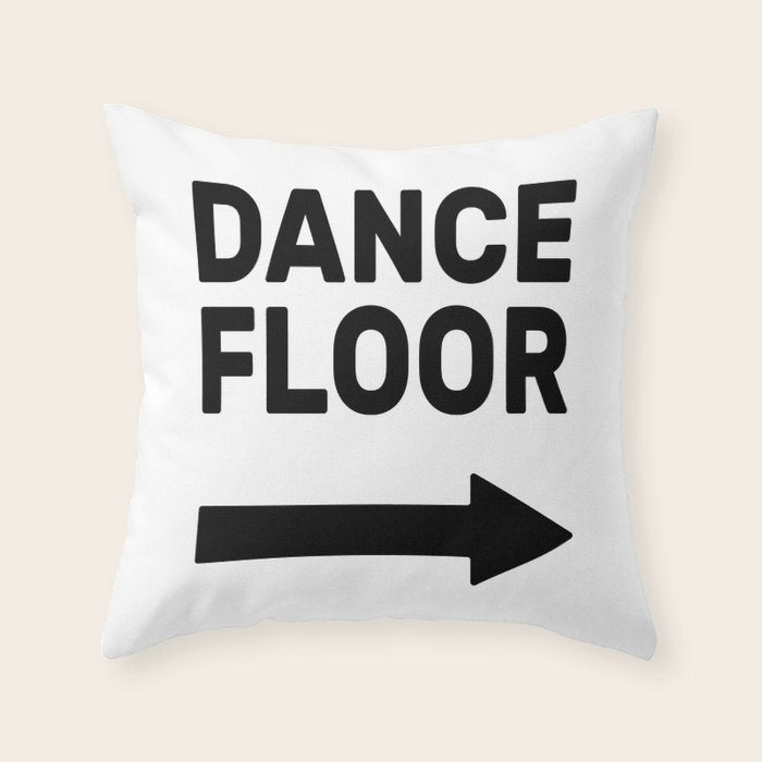 Dance Floor (arrow point right) Throw Pillow Gallery Image 6