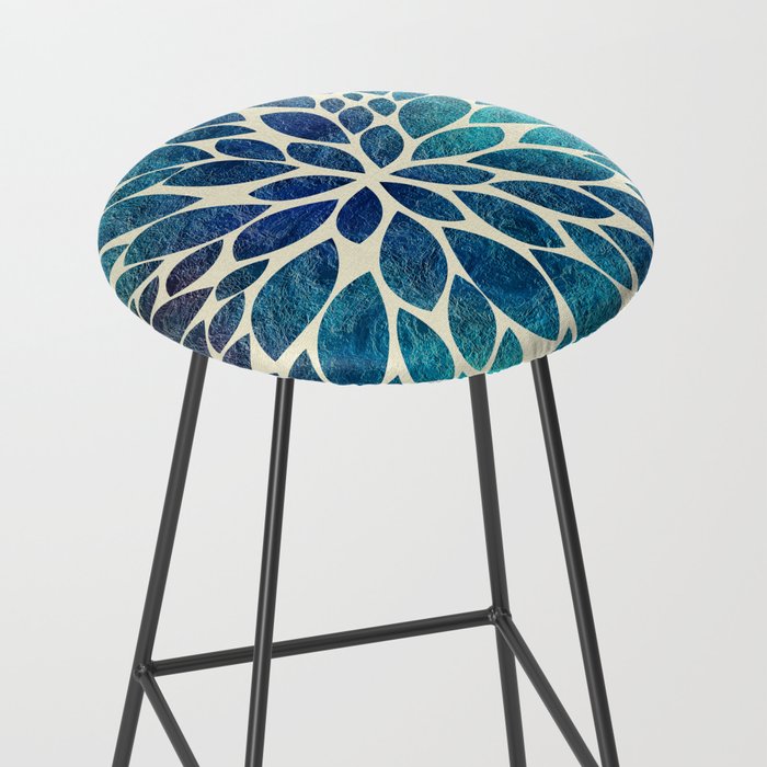 Petal Burst - Turquoise Stool Gallery Image 2