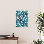 Petal Burst - Turquoise Poster Gallery Image 2