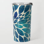 Petal Burst - Turquoise Travel Mug Gallery Image 2