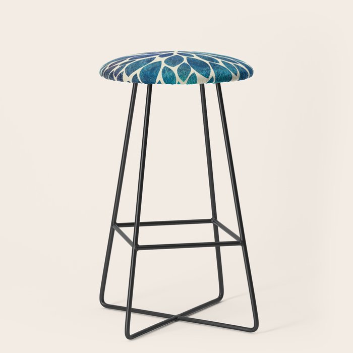 Petal Burst - Turquoise Stool Gallery Image 1