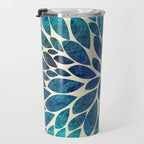 Petal Burst - Turquoise Travel Mug Gallery Image 3
