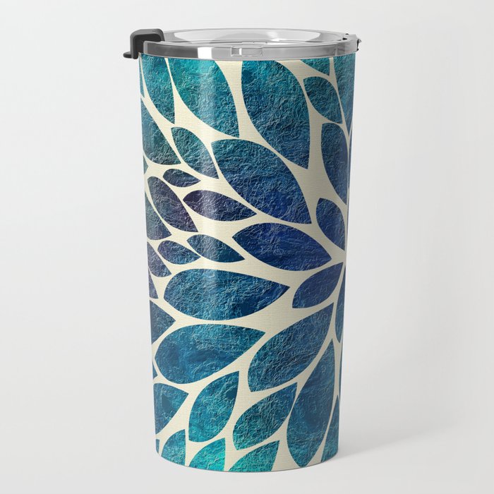 Petal Burst - Turquoise Travel Mug Gallery Image 3