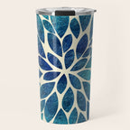 Petal Burst - Turquoise Travel Mug Gallery Image 1