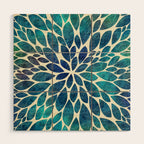 Petal Burst - Turquoise Wood Wall Art Gallery Image 1
