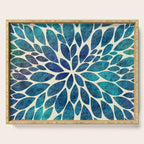 Petal Burst - Turquoise Serving Tray Gallery Image 1