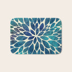 Petal Burst - Turquoise Bath Mat Gallery Image 1