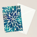 Petal Burst - Turquoise Stationery Card Gallery Image 2