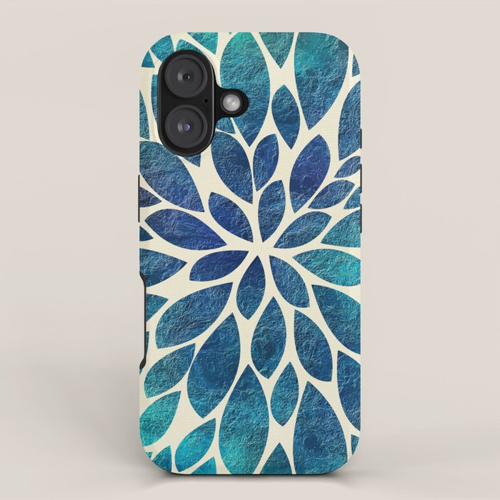 Petal Burst - Turquoise iPhone Case Gallery Image 1