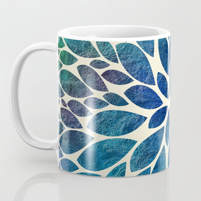 Petal Burst - Turquoise Coffee Mug Gallery Image 3