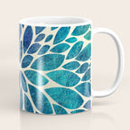 Petal Burst - Turquoise Coffee Mug Gallery Image 1