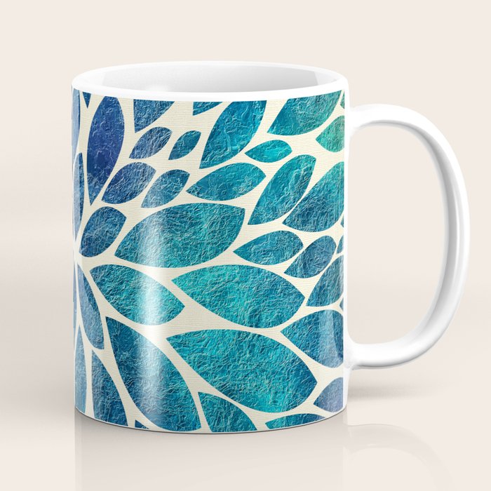 Petal Burst - Turquoise Coffee Mug Gallery Image 1