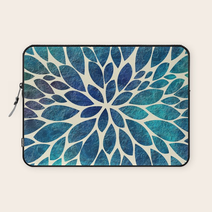 Petal Burst - Turquoise Laptop Sleeve Gallery Image 1