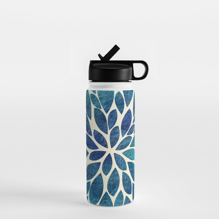 Petal Burst - Turquoise Water Bottle