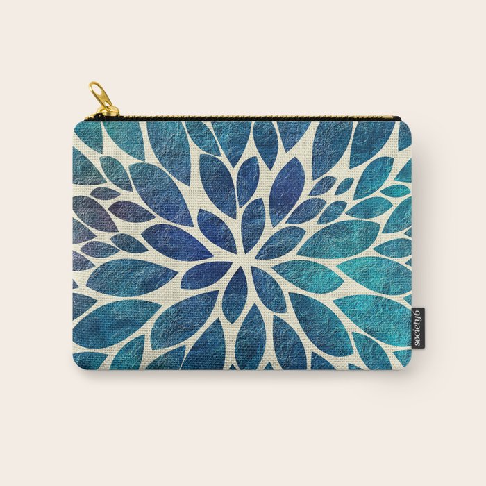 Petal Burst - Turquoise Carry All Pouch Gallery Image 1