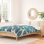 Petal Burst - Turquoise Duvet Cover Gallery Image 2