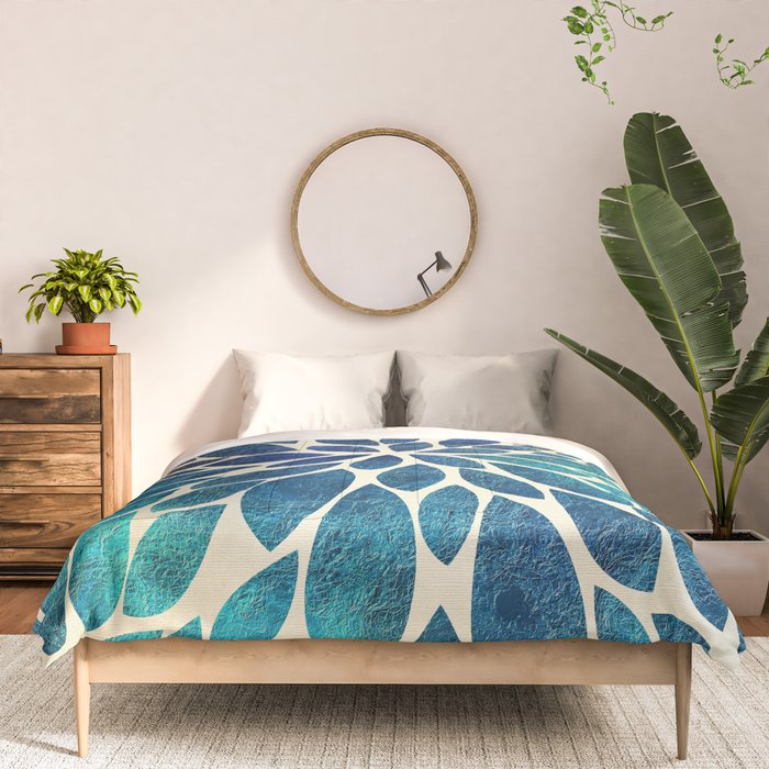 Petal Burst - Turquoise Comforter Gallery Image 3