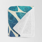 Petal Burst - Turquoise Throw Blanket Gallery Image 3